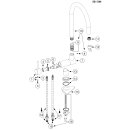 BLANCO CORESSA-F, metallische Oberfläche, chrom, Hebel links, Hochdruck