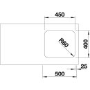 BLANCO SUPRA 450-U, Edelstahl Bürstfinish, ohne Ablauffernbedienung