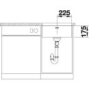 BLANCO SUPRA 450-U, Edelstahl Bürstfinish, ohne Ablauffernbedienung