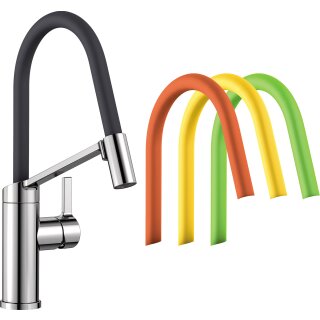 BLANCO VIU-S, metallische Oberfläche, chrom/lava grey, Hochdruck
