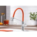 BLANCO VIU-S, metallische Oberfläche, chrom/lava grey, Hochdruck