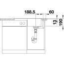 BLANCO AXIA III 45 S, SILGRANIT® PuraDur®, anthrazit, reversibel, inkl. Glasschneidbrett