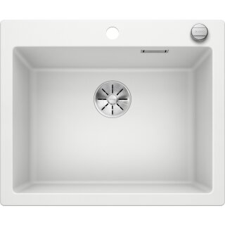 BLANCO PLEON 6, SILGRANIT® PuraDur®, weiß, mit Ablauffernbedienung