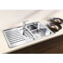 BLANCO CLASSIC Pro 5 S-IF, Edelstahl Seidenglanz, reversibel, mit Ablauffernbedienung, mit Schale