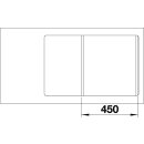 BLANCO AXIA III 45 S-F, SILGRANIT® PuraDur®, anthrazit, reversibel, inkl. Glasschneidbrett