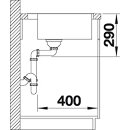 BLANCO ANDANO 400-IF/A, Edelstahl Seidenglanz, mit Ablauffernbedienung