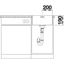 BLANCO ANDANO 400-IF/A, Edelstahl Seidenglanz, mit Ablauffernbedienung