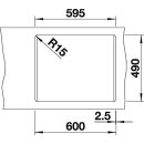 BLANCO PLEON 6 Split, SILGRANIT® PuraDur®, anthrazit, Hauptbecken links, mit Ablauffernbedienung