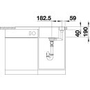 BLANCO AXIA III 5 S, SILGRANIT® PuraDur®, cafe, reversibel, inkl. Glasschneidbrett