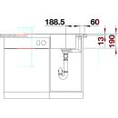 BLANCO AXIA III 45 S, SILGRANIT® PuraDur®, tartufo, reversibel, inkl. Holzschneidbrett