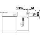 BLANCO AXIA III 5 S-F, SILGRANIT® PuraDur®, cafe, reversibel, inkl. Glasschneidbrett