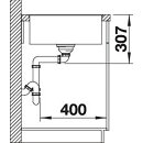 BLANCO AXIA III XL 6 S-F, SILGRANIT® PuraDur®, weiß, reversibel, mit Ablauffernbedienung, inkl. Glasschneidbrett