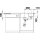 BLANCO AXIA III 6 S, SILGRANIT® PuraDur®, weiß, Becken links, mit Glasschneidbrett