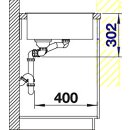 BLANCO AXIA III 6 S, SILGRANIT® PuraDur®, tartufo, Becken links, mit Glasschneidbrett