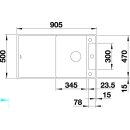 BLANCO AXIA III 5 S-F, SILGRANIT® PuraDur®, cafe, reversibel, inkl. Holzschneidbrett