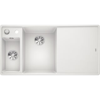 BLANCO AXIA III 6 S-F, SILGRANIT® PuraDur®, weiß, Becken links, mit Glasschneidbrett