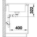 BLANCO LEMIS 8 S-IF, Edelstahl Bürstfinish, reversibel, mit Ablauffernbedienung