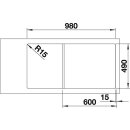 BLANCO AXIA III 6 S, SILGRANIT® PuraDur®, cafe, Becken links, mit Holzschneidbrett