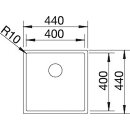 BLANCO CLARON 400-U Durinox®, Edelstahl Durinox®, ohne Ablauffernbedienung