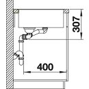 BLANCO AXIA III 6 S-F, SILGRANIT® PuraDur®, weiß, Becken links, mit Holzschneidbrett