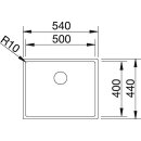 BLANCO CLARON 500-U Durinox®, Edelstahl Durinox®, ohne Ablauffernbedienung