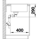 BLANCO ANDANO 340/340-IF/A, Edelstahl Seidenglanz, mit Ablauffernbedienung