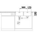 BLANCO ANDANO 340/340-IF/A, Edelstahl Seidenglanz, mit Ablauffernbedienung