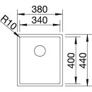 BLANCO CLARON 340-IF Durinox®, Edelstahl Durinox®, ohne Ablauffernbedienung