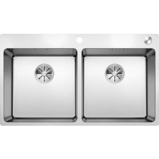 BLANCO ANDANO 400/400-IF/A, Edelstahl Seidenglanz, mit Ablauffernbedienung