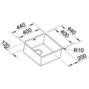 BLANCO CLARON 400-IF Durinox®, Edelstahl Durinox®, ohne Ablauffernbedienung