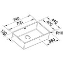 BLANCO CLARON 700-IF Durinox®, Edelstahl Durinox®, ohne Ablauffernbedienung