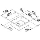 BLANCO CLARON 500-IF/A Durinox®, Edelstahl Durinox®, mit Ablauffernbedienung