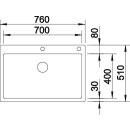 BLANCO CLARON 700-IF/A Durinox®, Edelstahl Durinox®, mit Ablauffernbedienung