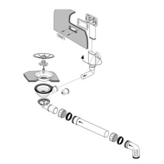 Blanco Ablaufgarnitur 1 x 3,5 Sieb Handbetätigung C-overflow® InFino