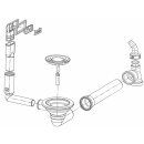Franke Ventil 3 1/2", 1 Becken, Integralablauf, Siebkorb-Stopfenventil, verdeckter Überlauf