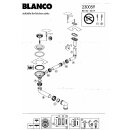 BLANCO Ablaufgarnitur ohne Ablauffernbedienung Überlauf oval horizontal