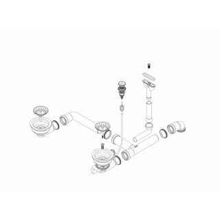 Schock Ablaufgarnitur mit Ablauffernbedienung