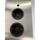 Thebo Eck-Steckdosenelemt 4-fach, Edelstahl - 1B