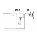 BLANCO AXIA III 45 S SILGRANIT softweiß