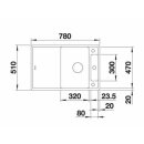 BLANCO AXIA III 45 S SILGRANIT softweiß