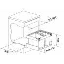 BLANCO FLEXON II Low XL 60/3, Kunststoff, Aluminium, 600 mm Untermaß
