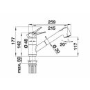 BLANCOWEGA-S-F II  metallische Oberfläche chrom, Vorfensterarmatur