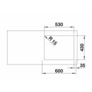 BLANCO SUPRA 500-IF R12 Edelstahl Bürstfinish
