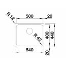 BLANCO SOLIS 500-U Edelstahl Bürstfinish Unterbau,