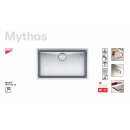 FRANKE MYTHOS, MYX110-70 Stopfenventil, Integralablauf Edelstahl gebürstet,