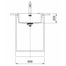 FRANKE MYTHOS, MYX210-50 Edelstahl gebürstet, Druckknopf-Ventil,