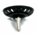 FRANKE Ventilset 1 Becken, Drehknopf, Überlauf rund, Black Matt
