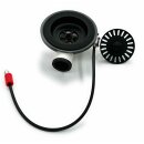 FRANKE Ventilset 1 Becken, Drehknopf, Überlauf rund, Black Matt