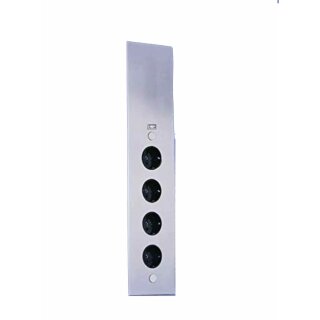 THEBO Salome Energie-Ecksäule Edelstahl, 4-fach, 1 USB-Anschluss, teleskopierbar 1B-Ware
