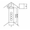 THEBO Salome Energie-Ecksäule Edelstahl, 4-fach, 1 USB-Anschluss, teleskopierbar 1B-Ware